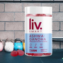USN USN Liv.Smart by Usn Ashwagandha Gummies - 60 Delicious Apple Flavoured Stress Management Gummies with Added Vitamin B6 - for Mental Support, Mental Energy and Immunity Support