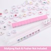 160 Pink Engraved American Mahjong Tiles Set with Carrying Bag