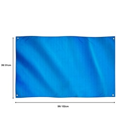 Runesol Blue Flag, 91 x 152 cm (3 x 5 ft), Flag with Blue Background, Blank Blue Flag, 4 Eyelets, Eyelet in Each Corner, Coloured Flags, Premium Flags for Indoor and Outdoor Use, Vibrant Colours