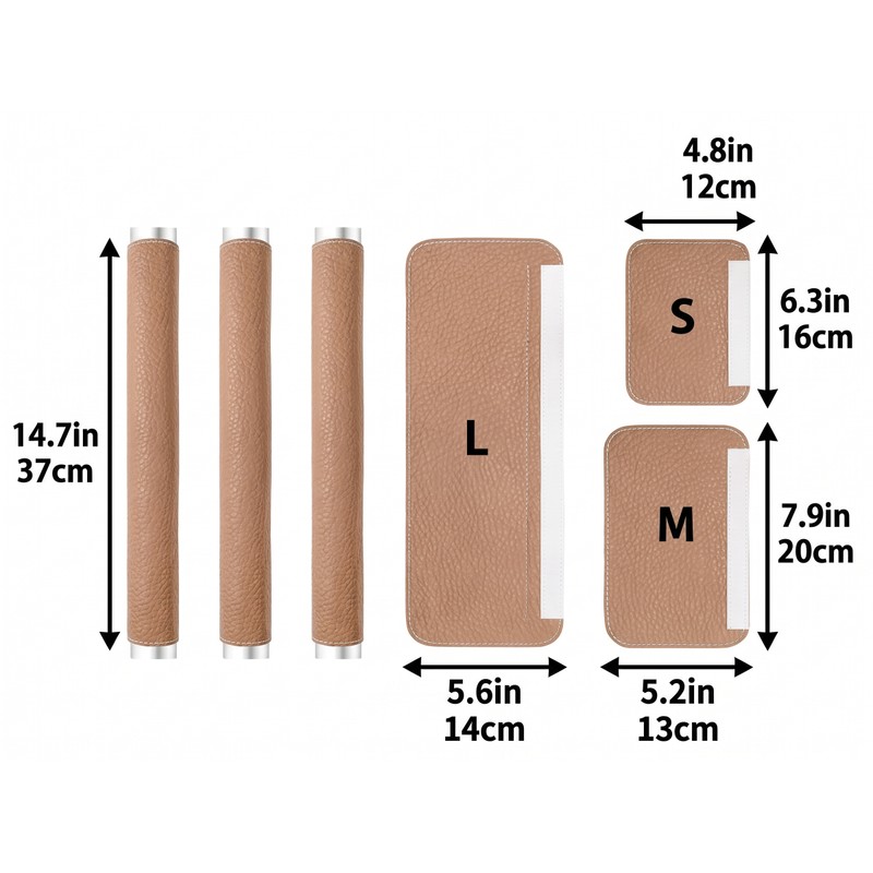 2PC Faux Leather Appliance Handle Covers for Kitchen Use –