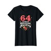64 and Still Breaking Hearts Birthday Gift for Seniors T-Shirt, Women, Black
