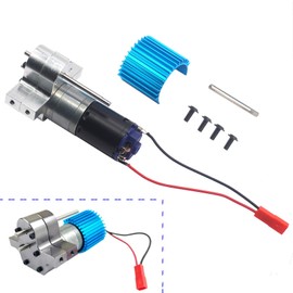 ShareGoo Metal RC Gearbox Speed Change Gear Box with 370 Brush Motor Compatible with WPL B-14 B-14K B-24 B-24K B-16 B-16K B-36 B-36K C-14 C-14K C-24 C-24K RC Car