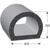 Trim-Lok D-Shaped Rubber Seal – .50” Height, .50” Width, 25’