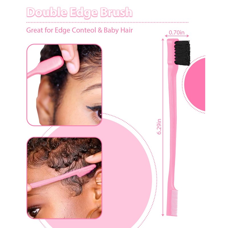 Slick Back Hair Brush, Edge Brush, Hair Accessories Comb Set