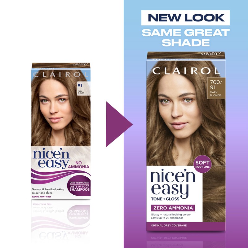 Clairol Nice'n Easy Tone+Gloss Semi Permanent Hair Dye - 700/91