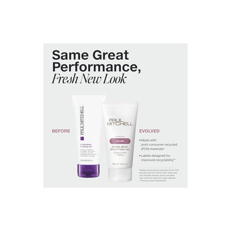 Paul Mitchell Extra-Body Sculpting Gel, Gel para Definir y Estilizar,