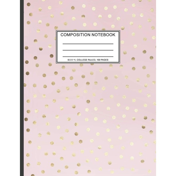 Composition Notebook: Girls' notebooks. 8.5 x 11, College Ruled, 100