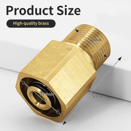 Adapter für Kärcher Easy!Lock TR22 auf M22 x 1,5 AG - Hochdruckreiniger Adapter aus Messing, Adapter Alt auf Neu für Kärcher HD HDS ProHD, Hochdruck Zubehör für Reinigung, Einfache Installation