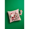 Mud Pie FA La Santa Pillow, 18" x 18", RED