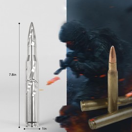 7.8in Car Truck Antenna Bullet Antenna Truck Accessories Silverado 1500 Ford F150 Dodge Ram 1500 GMC Sierra 1500 Ranger Short Replacement Antena para Carro (Silver, 7.8in Spiral Style)