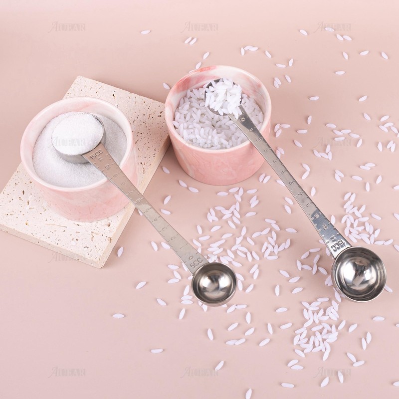 AUEAR, 2 Pack Endurance Stainless Steel Coffee Measuring Scoops Spoons