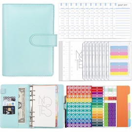 Carpeta organizadora de dinero A6 con sobres, stickers y hojas de presupuesto – Modelo A6-293