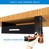 GOME Under Desk Drawer Storage with Laptop/Book/Folders Shelf, Double Layer
