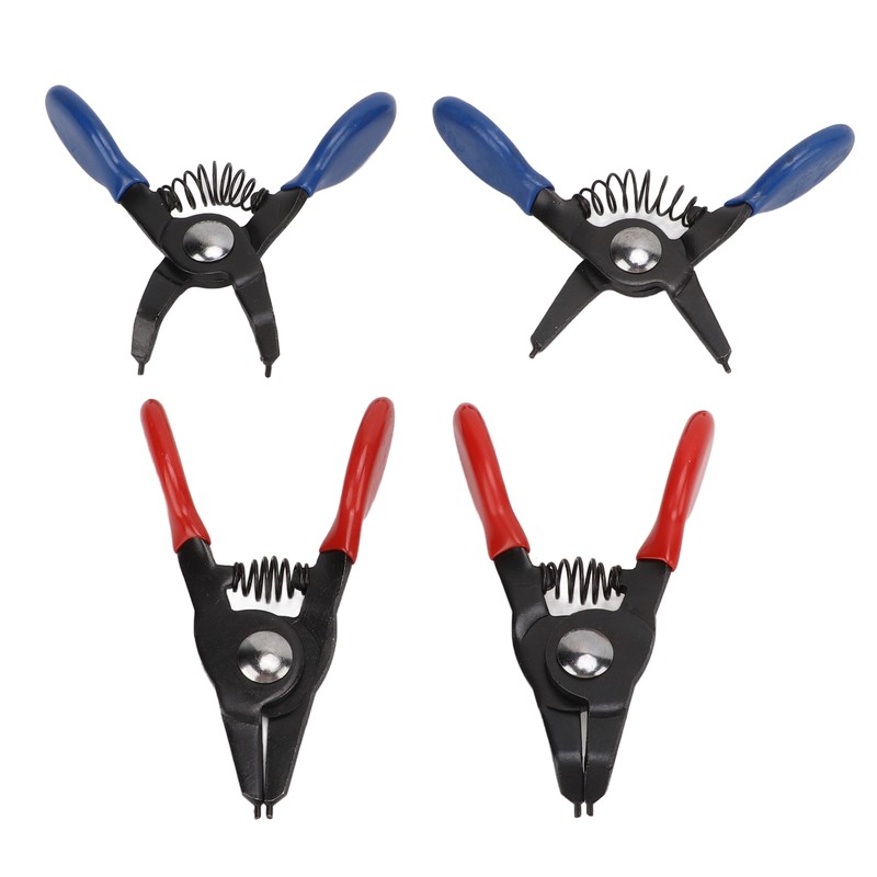 4pcs Mini Snap Ring Plier Set Universal Metal Spring Loaded