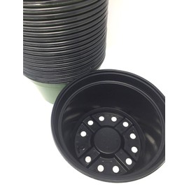 8" Flower Pot, (Qty. 25) Lightweight Mum Pan, 8x5 Green, Greenhouse Container