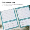 KICHOUSE Weekly Household Calendar Food Notebook 2pcs Tearable Diet Planner