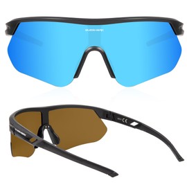 Queshark Cycling Glasses, Running Sunglasses for Women Men, TR90 Frame & UV400 Protection, Sports Sunglasses for Cycling Running Driving Fishing