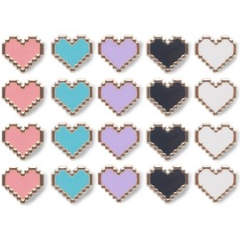 Pixel Style Cute Heart Refrigerator Magnets, 20 Pcs Colorful Small Decorative Fridge Magnets, Strong Magnets for Fridge, Whiteboard, Kitchen, Office, and School, Locker