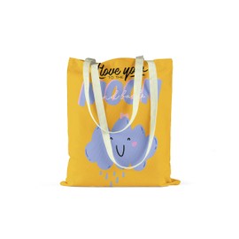 Le Jardin du Lin Printed Shopping Bag, Foldable, Fabric Bag with Two Long Handles, Size: 34 x 40 cm