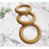 35mm x 54mm Beech Curtain Rings Effect Drapery Pole Rod