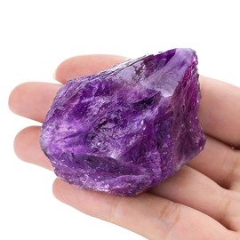 XIANNVXI Amethyst Raw Crystals, 1.8-2.2inch Healing Crystals Natural Rough Stones for Tumbling, Cabbing, Decoration, Polishing, Wire Wrapping & Energy Work