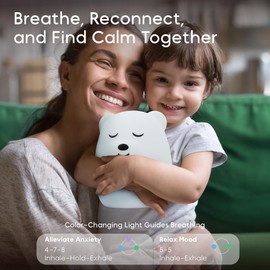 InnoCity Breathing Pal Plus 'Ted' - Luz De Respiración Consciente, Luz De Respiración De Meditación Visual Guiada, Artículos Para Aliviar La Ansiedad Para Calmarse, Meditación Y Ayuda Para Dormir Para