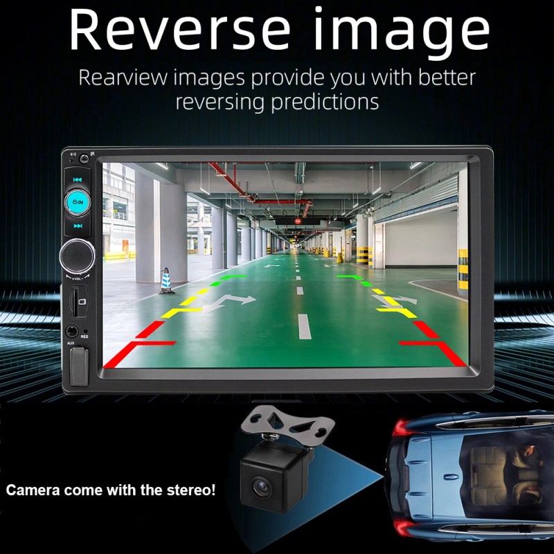 Virego Single 1Din 7" Touch Screen Stereo Bluetooth Radio Car