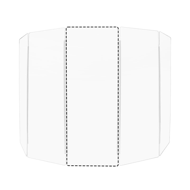 PENNZONI SIngle Panel Drum Shield Acrylic Panels w/ Plastic Hinges,