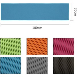 Cooling Towel, Cooling Towel, Large 39.4 x 11.8 inches (100 x 30 cm), 100% Cooling Fiber, Heatstroke Prevention, Goods, Cooling Towel, Long Lasting Cooling, Sweat Absorbent, Quick Drying, Heat