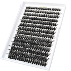 Bransfy False Eyelashes Clusters 280pcs DIY Eyelash Extension D Curl Long Individual Lashes Mixed Faux Mink Lash Clusters Extensions(50D-0.07D 9-16mm)