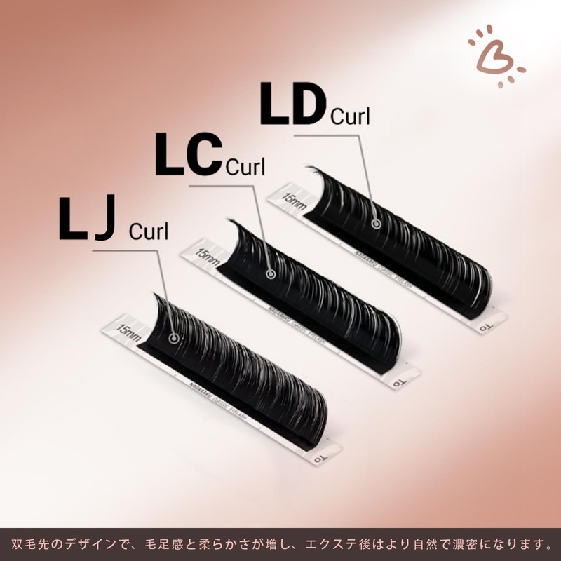 lashidol Matsueku Innovative L Curl Flat Rush Black Eyelash Extensions