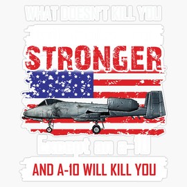 HOF Trading A-10 Warthog Thunderbolt for Military Aviation Design Vinyl Sticker Waterproof Decal Laptop Wall Window Bumper Sticker 5"