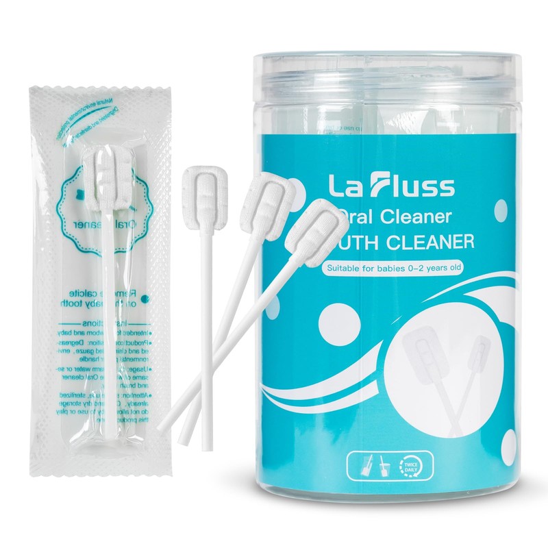 La Fluss 30 Pieces Tongue Cleaning Disposable Teeth Toothbrushes Newborn