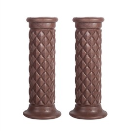 TKSE Motorcycle Handlebars, 1 Pair Of 7/8" 22mm Universal Rubber Motorcycle Handlebar Hand Grips Bar End Hot(Coffee)