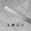SaniteModar Linear Shower Drain 60-inch with Removable Square Hole Panel
