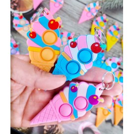 mypush popo 24 Packs Classroom Students Bulk Bubble Summer Ice cream , Mini Pop Holiday Rewards Party Favors