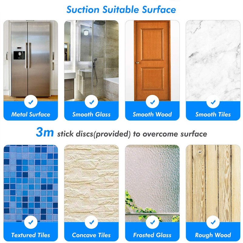 BOPai Stylish Suction Cup Hooks for Shower Loofah Towel Washcloth,