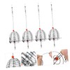 BESPORTBLE 4pcs Stainless Steel Fishing Bait Cage Durable Fish Trap
