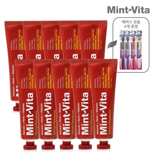 Mint Vita Strong Plaque Care 120g x 10 (+ 4