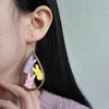 Easter Earrings For Women Colorful Wooden Dangle Bunny Earrings Spring