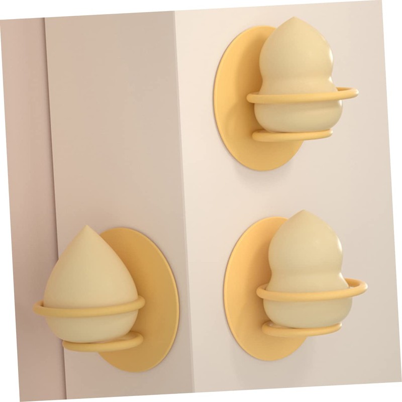 Ipetboom Makeup Sponge Holder Case 4pcs Wall Mount Rack Makeup