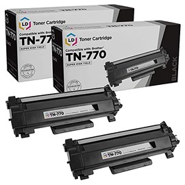 LD Compatible Toner Cartridge Replacement for Brother TN770 XXL Super High Yield (Black, 2-Pack)