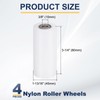 sourcing map 4Pcs Nylon Roller Wheel with Bearings, 3/8" Bore
