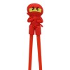 Japanese Red Ninja Reusable Training Chopsticks Set With Silicone Guide