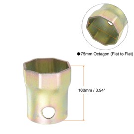 sourcing map Spindle Nut Socket 75mm 8 Point Wheel Bearing Locknut Socket