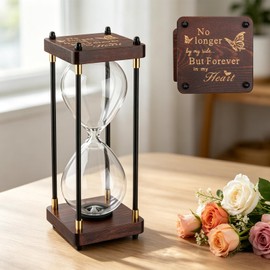 Abooxiu Hourglass Cremation Urns for Human Ashes, Fillable Memorial Hourglass Keepsake Urns for Ashes Small Urn for Human Ashes Mini Urn Wooden Urn for Adult Male Women, Sympathy Remembrance Gift