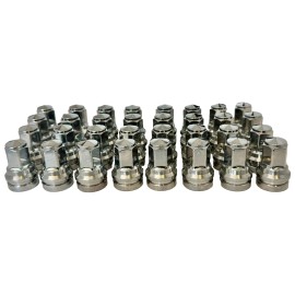 Eisen Performance (32) 14x1.5 Chrome Lug Nuts for 2017-2025 Ford F-250 F-350 Factory Stock Wheels