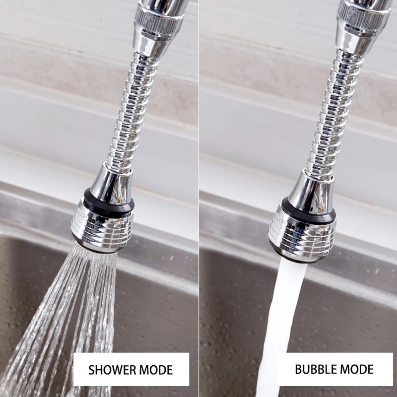 RUIENGCOMM 2Pcs Kitchen Faucet Head Adjustable 360° Rotating Tap Attachment