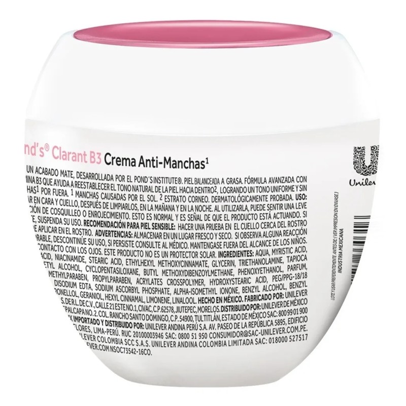 Pond's Crema Facial Clarant B3 100 G Grasa