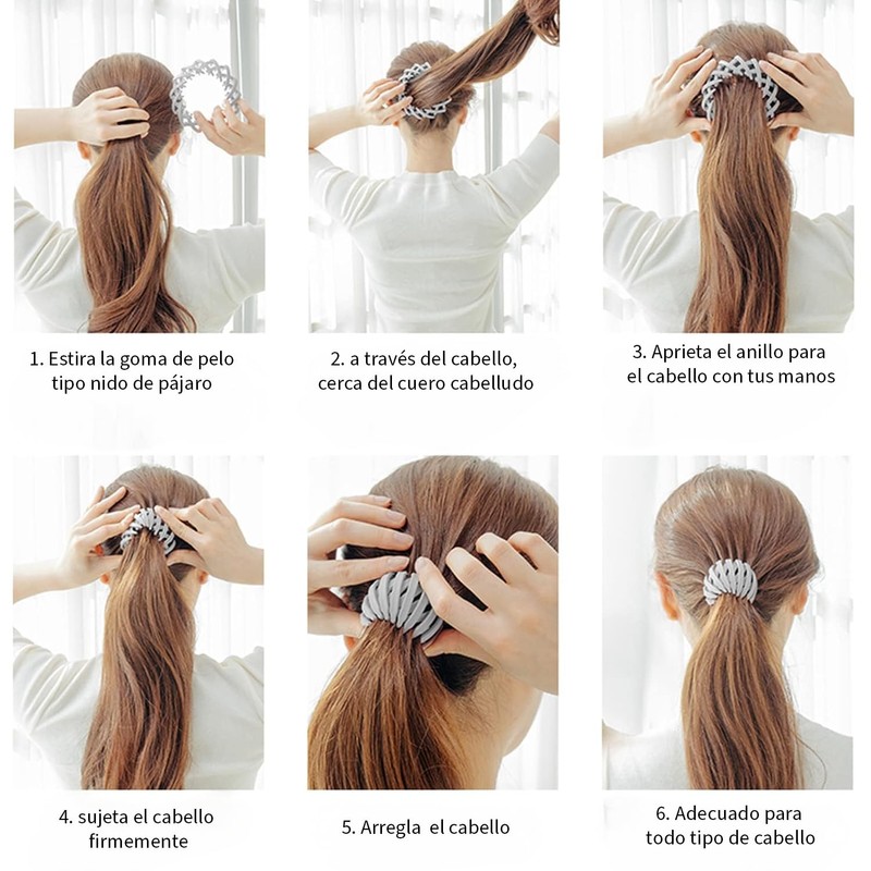 Triko Set de 7 Pinzas para Cabello de Nido de